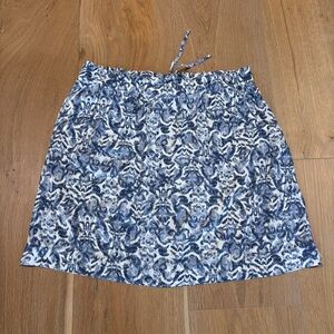 Eddie Bauer Ikat Print Drawstring Skirt w/Pockets | M but runs big | EUC